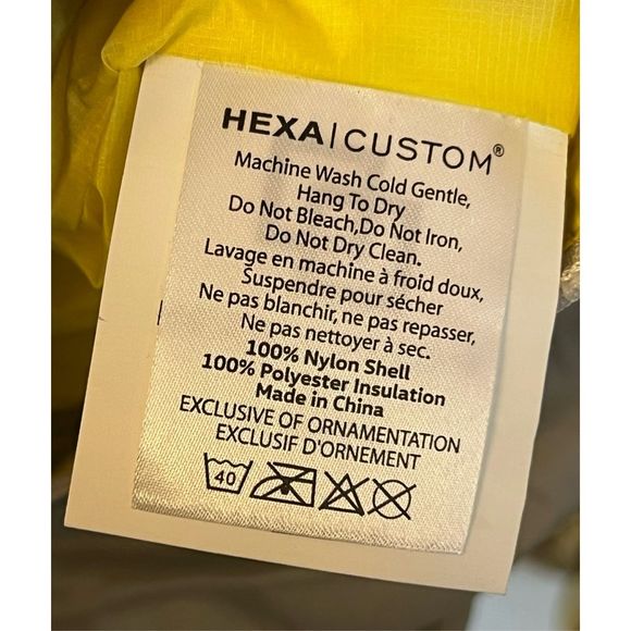 NWT Hexa Custom The Down Watetrproof Gray /Yellow Women’s Hooded Jacket XL - Picture 3 of 11